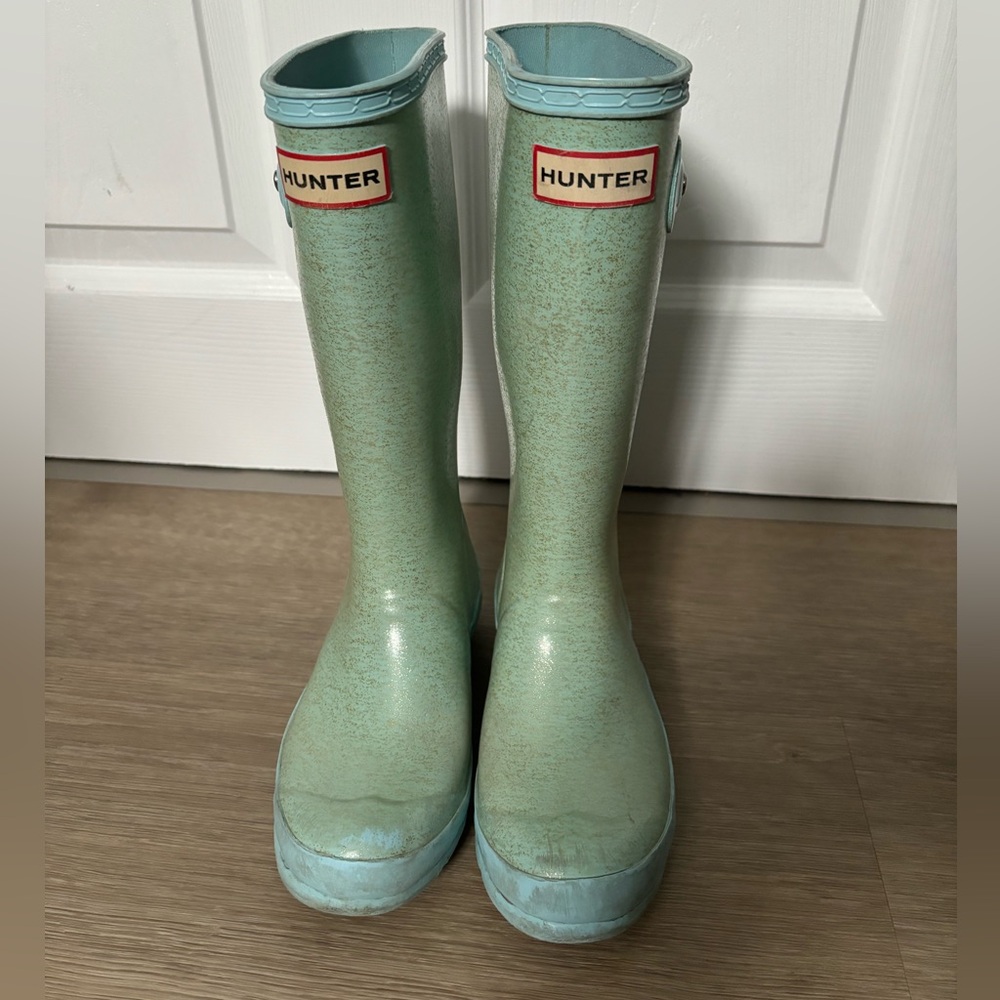 Hunter Light Blue Rain Boots